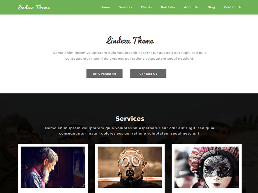 Lindeza theme websites examples