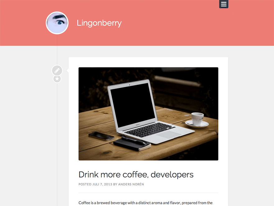 Lingonberry theme websites examples