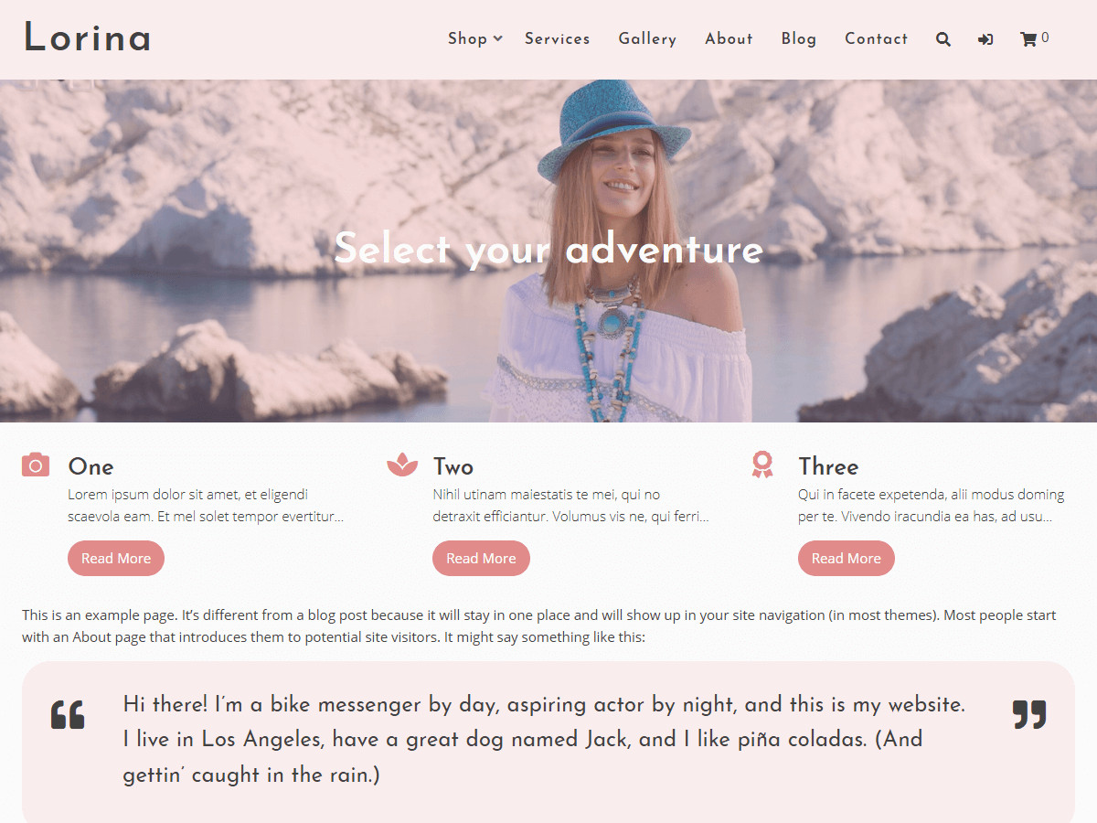 lorina WordPress theme, websites list used lorina theme lorina theme websites examples