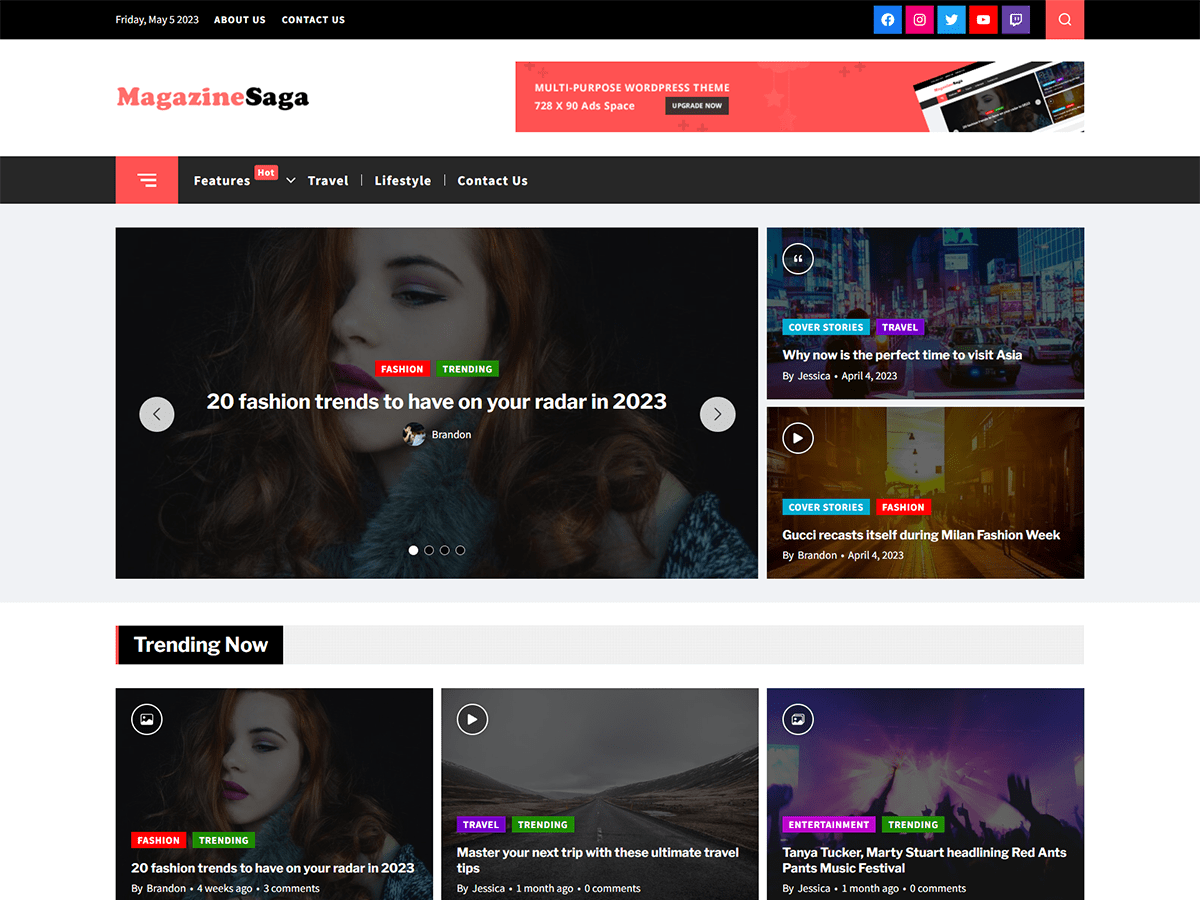 magazine-saga WordPress theme, websites list used magazine-saga theme magazine-saga theme websites examples