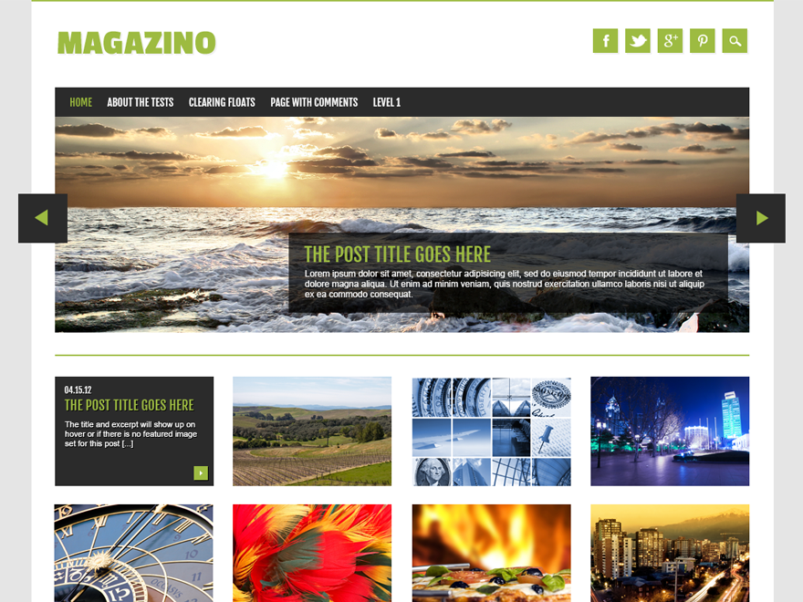 Magazino theme websites examples