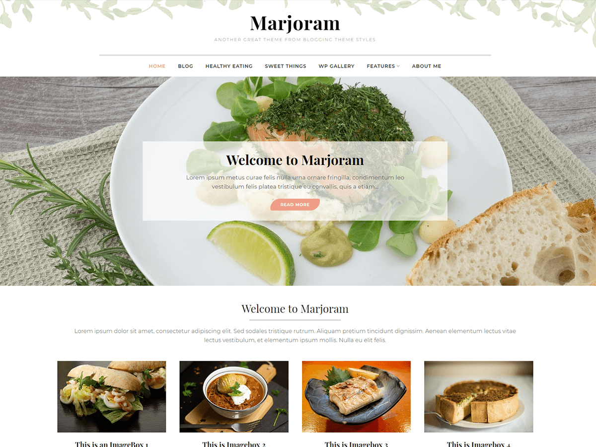marjoram theme websites examples