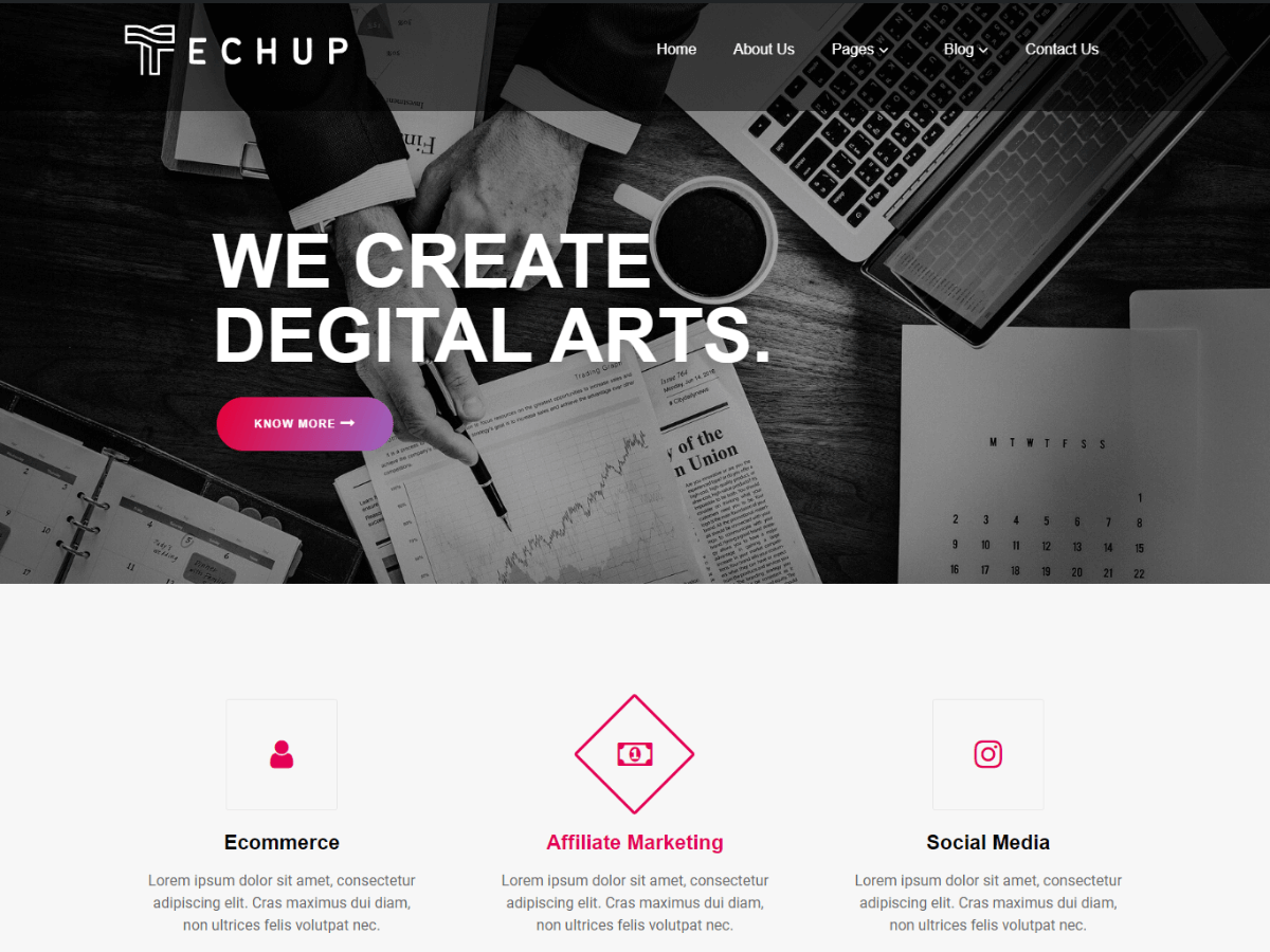 marketing-techup theme websites examples