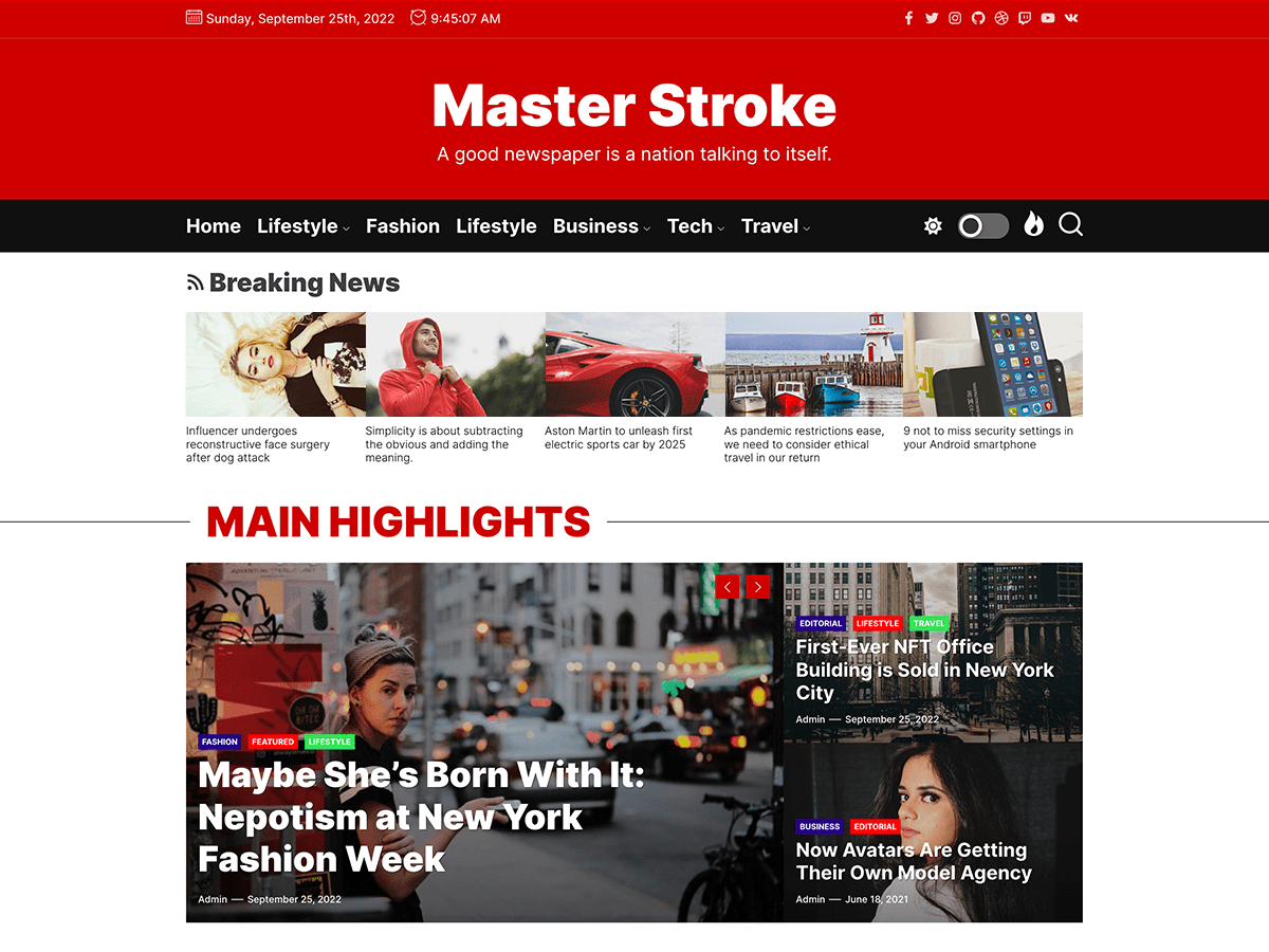 masterstroke WordPress theme, websites list used masterstroke theme masterstroke theme websites examples