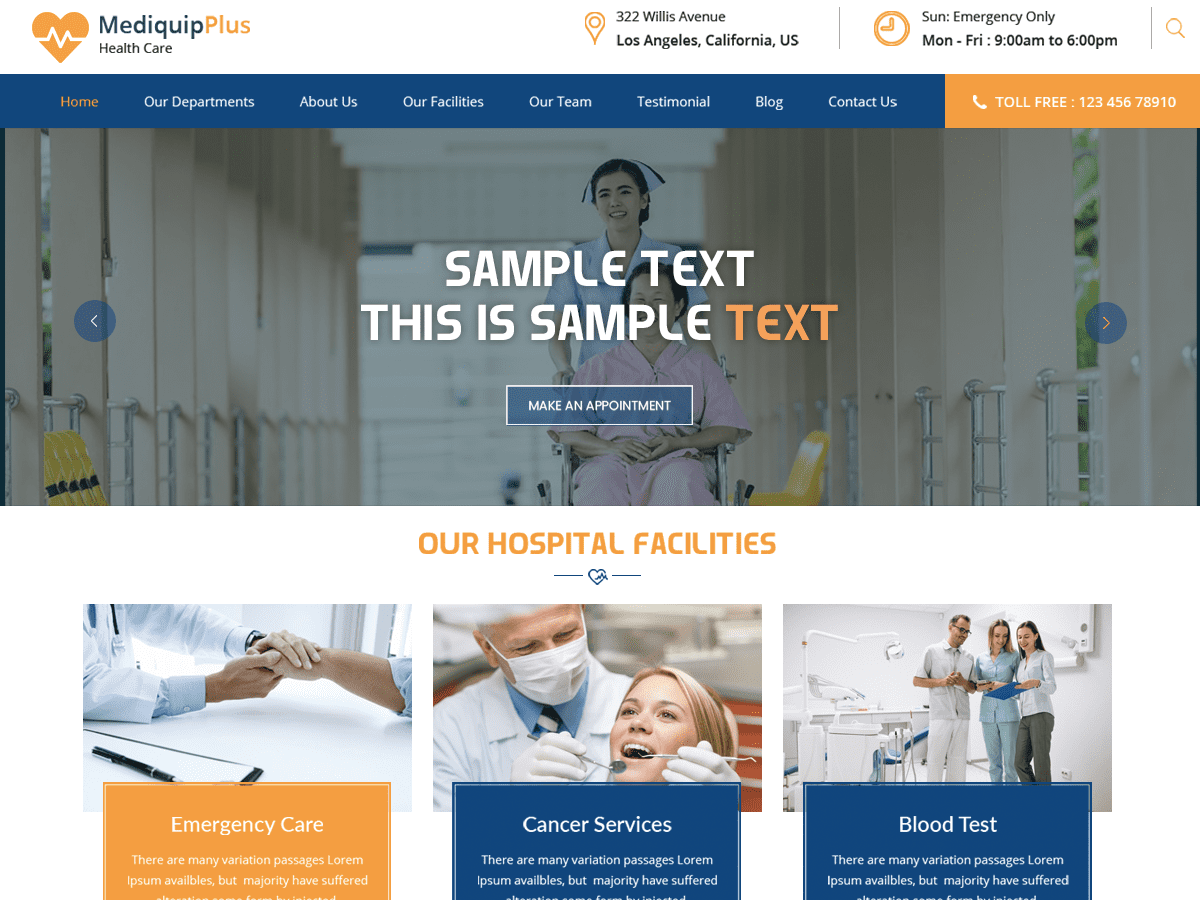 mediquip-plus theme websites examples