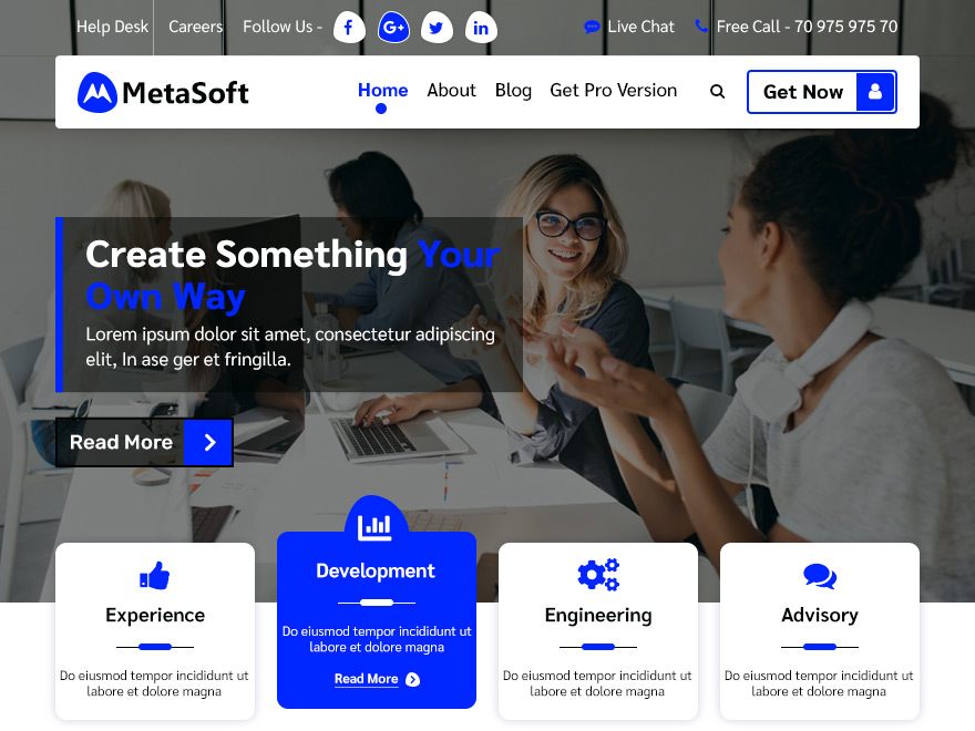 metasoft theme websites examples