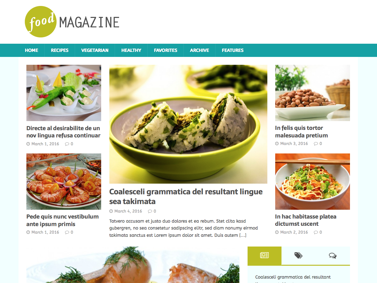 MH FoodMagazine website example screenshot