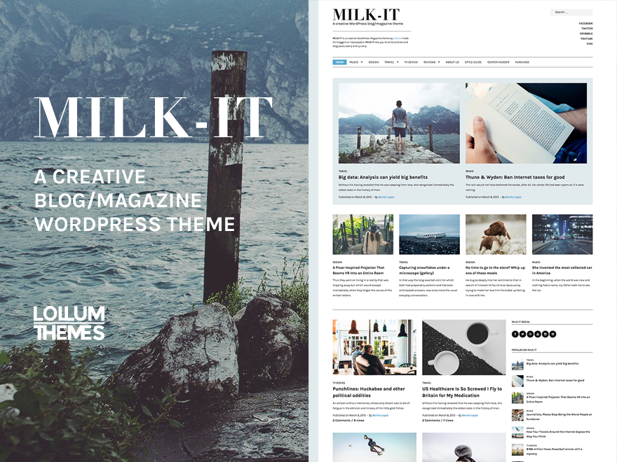 milkit theme websites examples