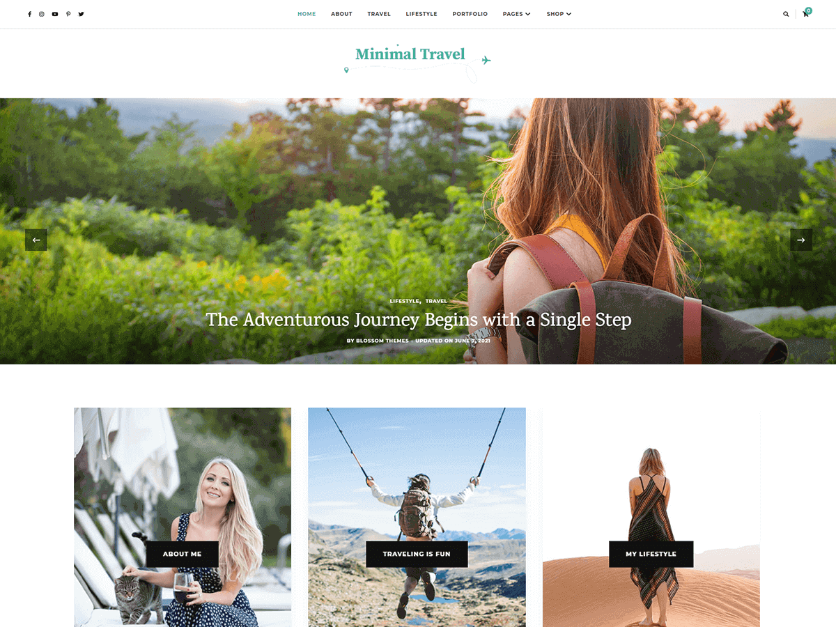minimal-travel theme websites examples