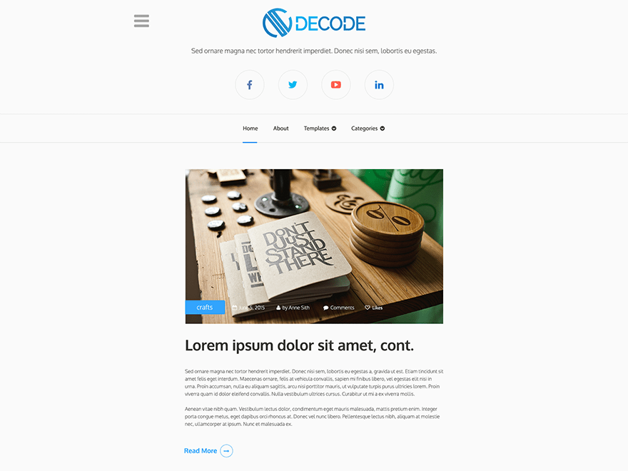 Modern Decode theme websites examples