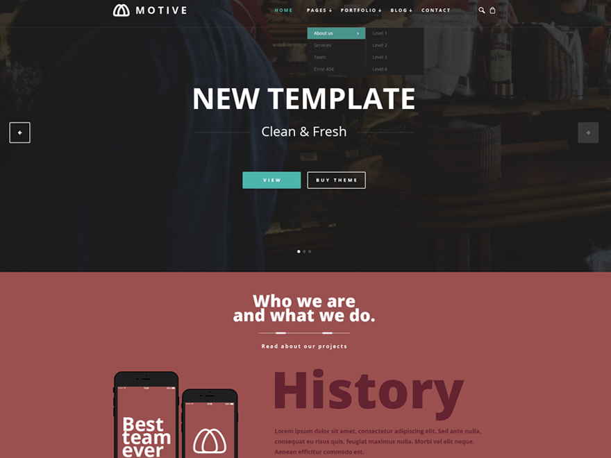 Motive theme websites examples