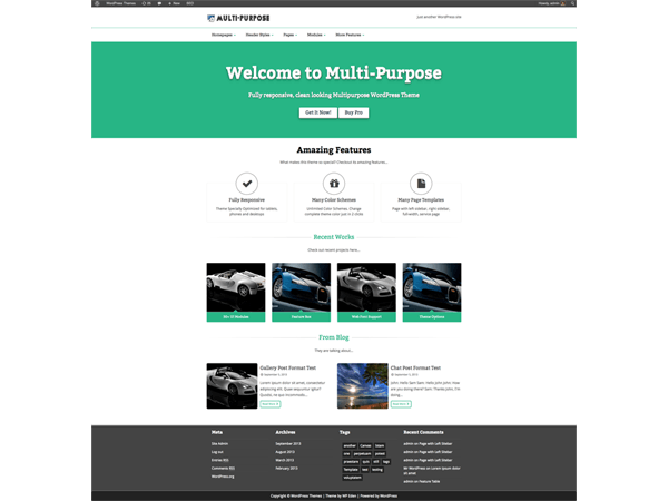 MultiPurpose website example screenshot