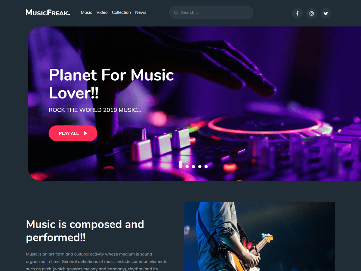 music-freak WordPress theme, websites list used music-freak theme music-freak theme websites examples