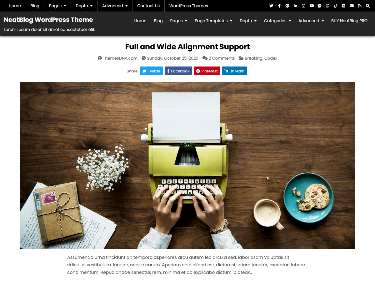 neatblog WordPress theme, websites list used neatblog theme neatblog theme websites examples
