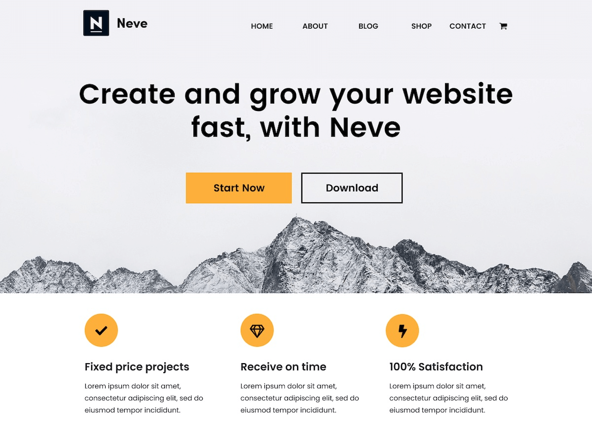 Neve website example screenshot