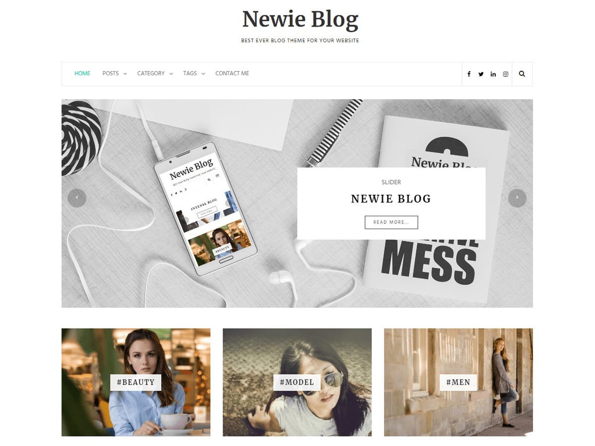 newie WordPress theme, websites list used newie theme newie theme websites examples