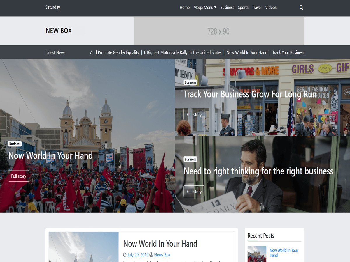 news-box theme websites examples
