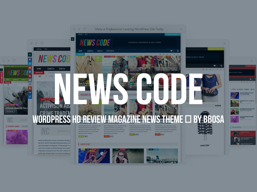 Newscode theme websites examples