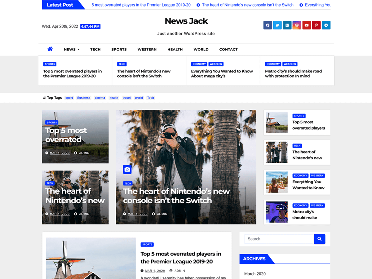 news-jack theme websites examples