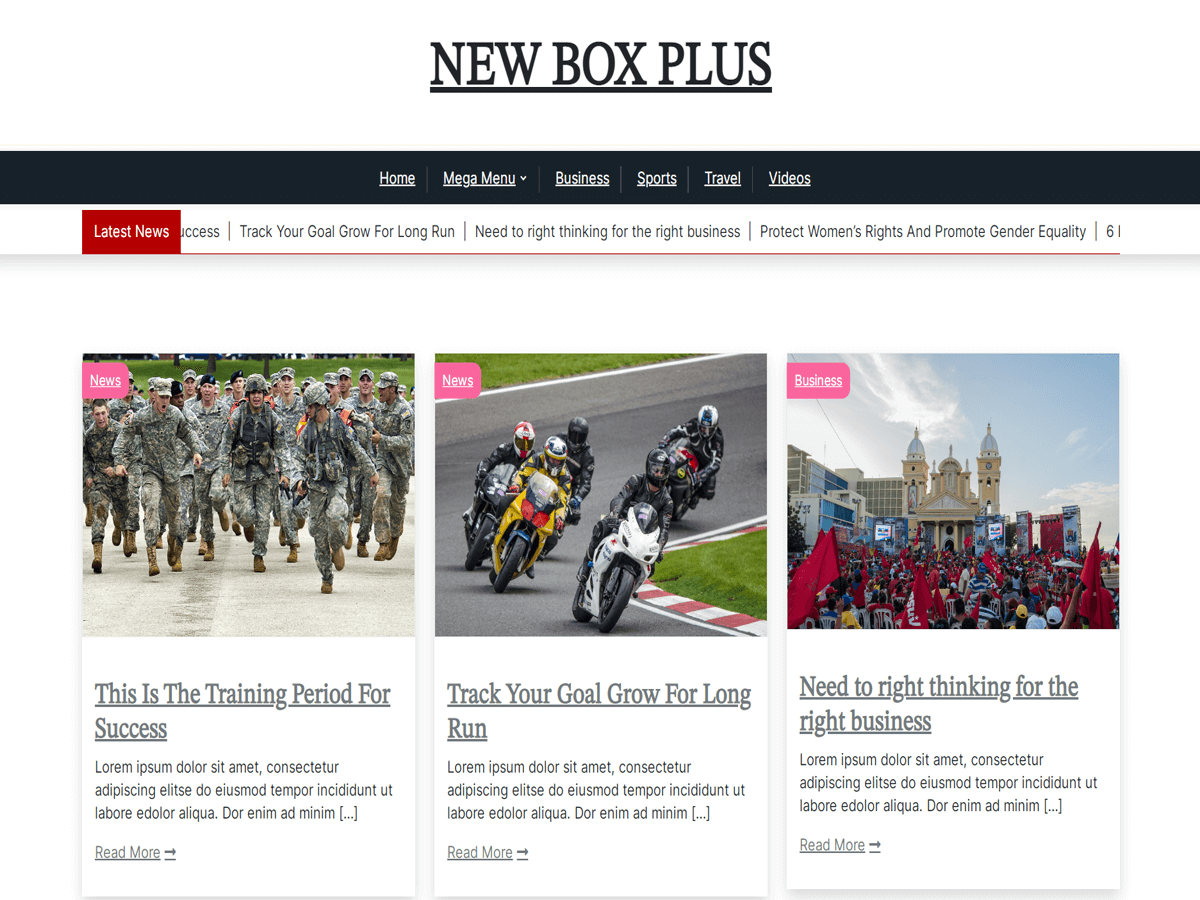 newsbox-plus theme websites examples