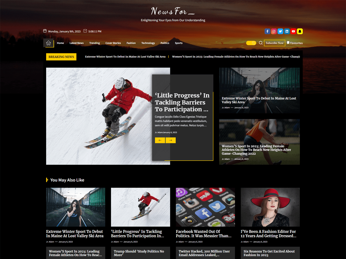 newsfor WordPress theme, websites list used newsfor theme newsfor theme websites examples
