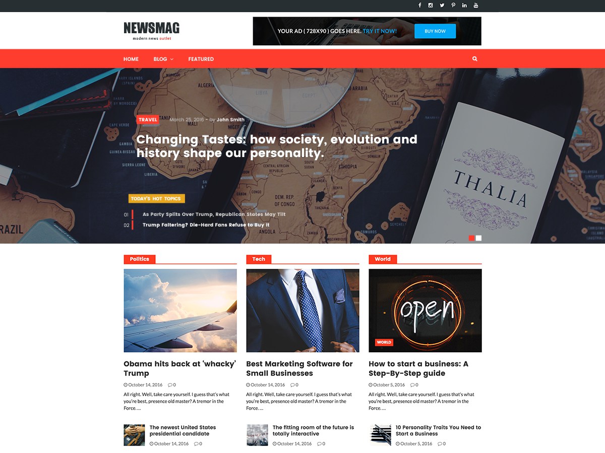 NewsMag theme websites examples
