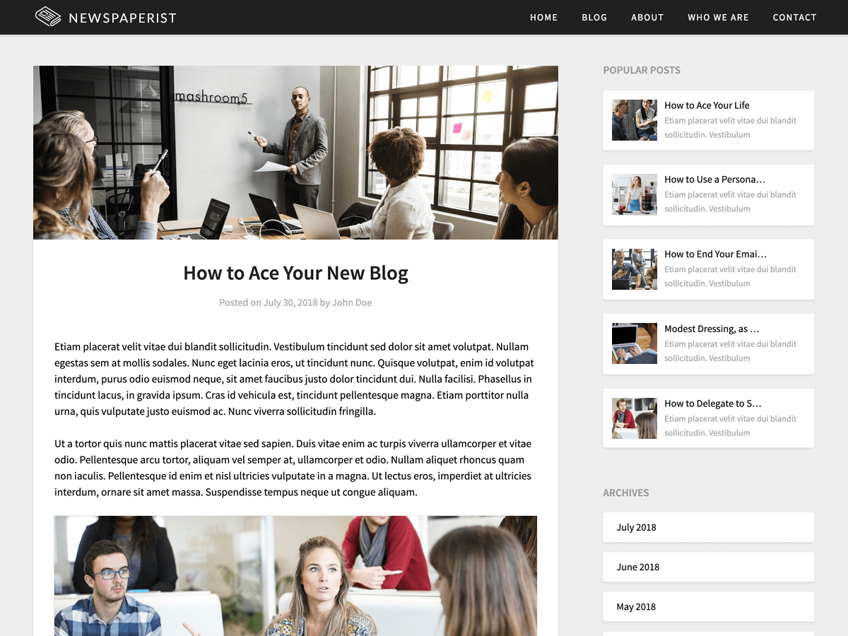 Newspaperist WordPress theme, websites list used Newspaperist theme Newspaperist theme websites examples