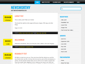 Newsworthy website example screenshot