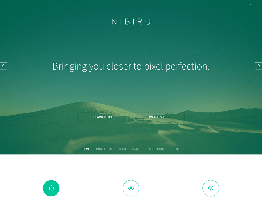 nibiru theme websites examples