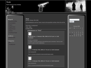 Noir theme websites examples