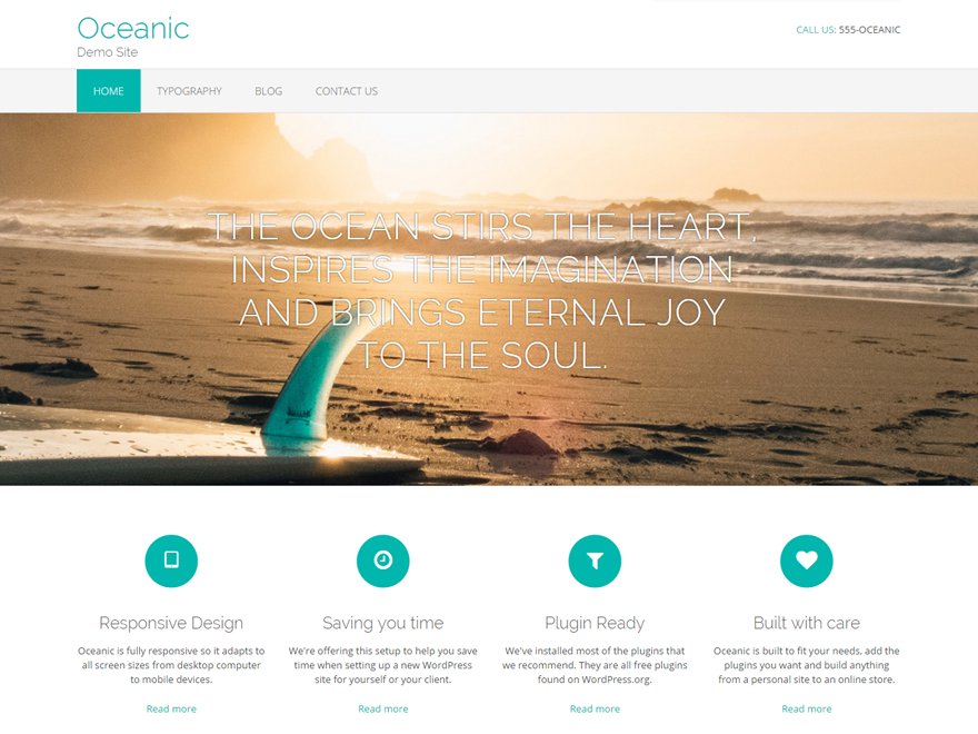 Oceanic website example screenshot