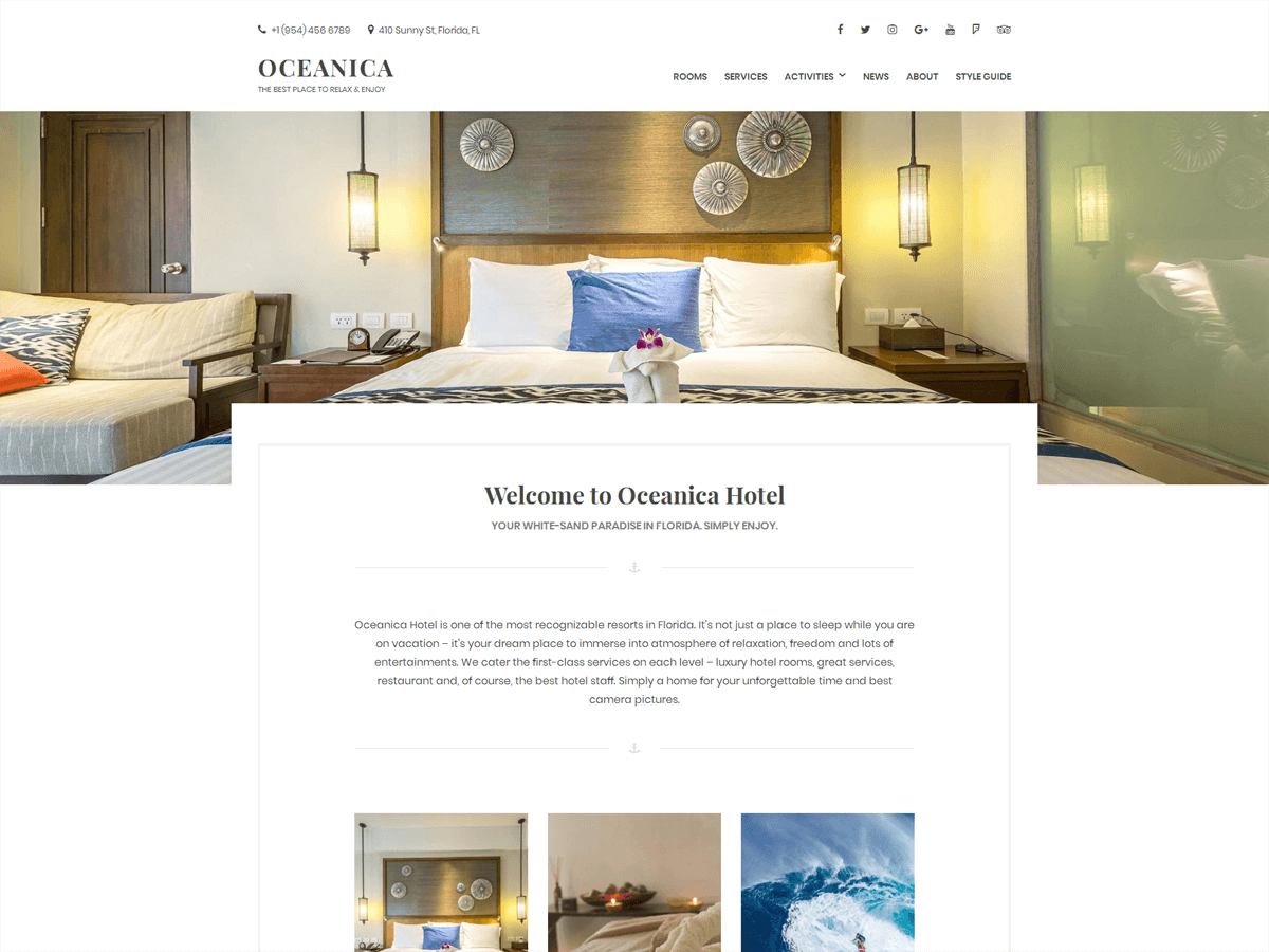 oceanica-lite theme websites examples