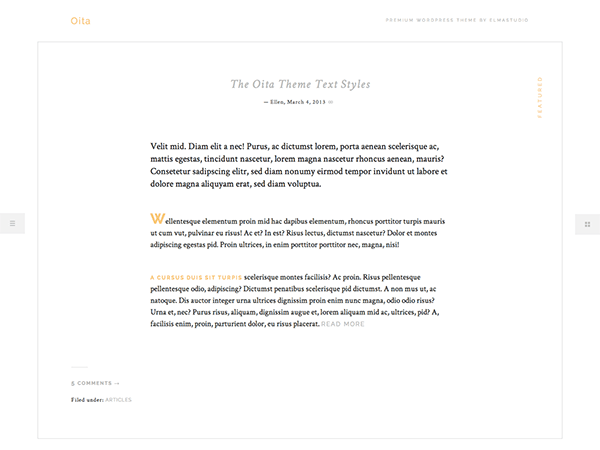 oita theme websites examples