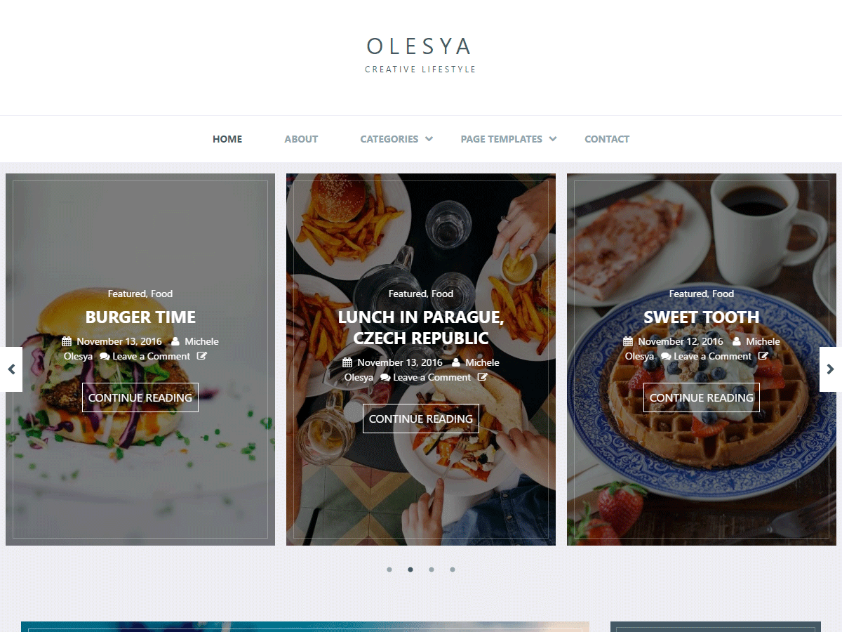 Olesya Lite theme websites examples