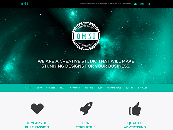 Omni website example screenshot