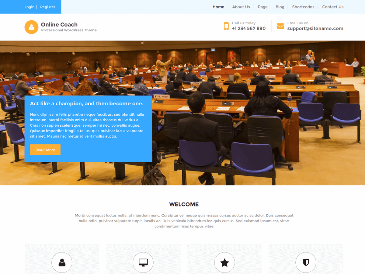 Online Coach theme websites examples