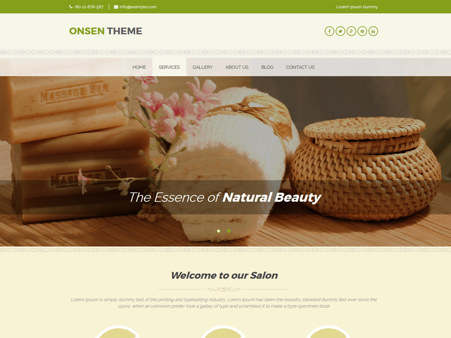 onsen theme websites examples