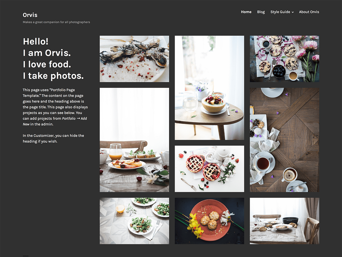 Orvis theme websites examples
