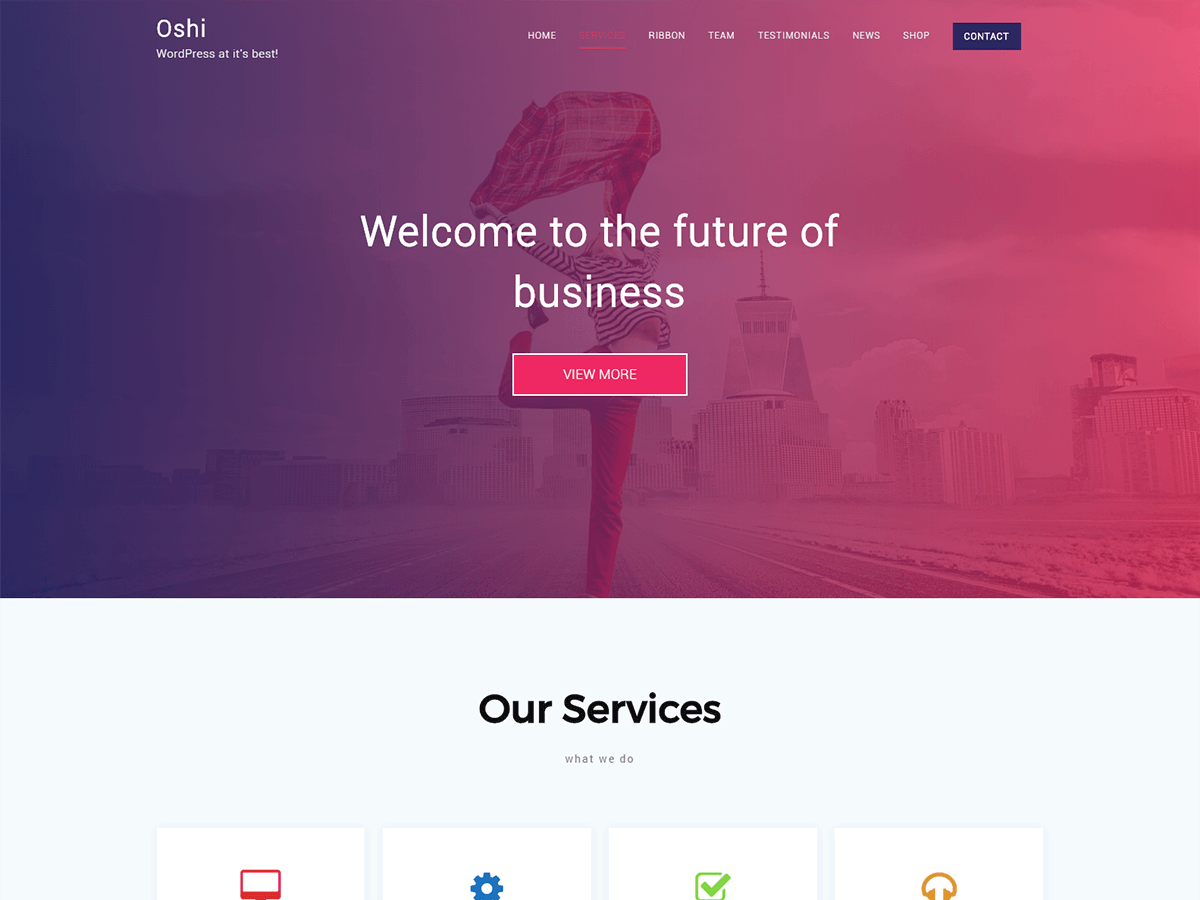 oshi theme websites examples