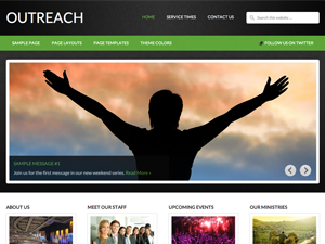 Outreach theme websites examples