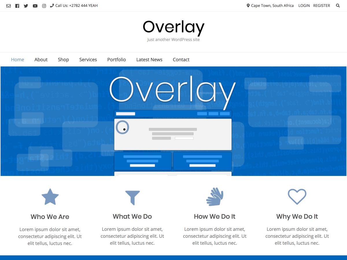 Overlay website example screenshot