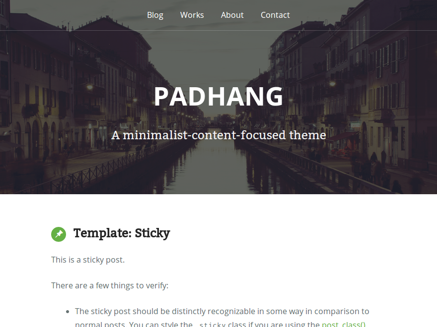 Padhang website example screenshot
