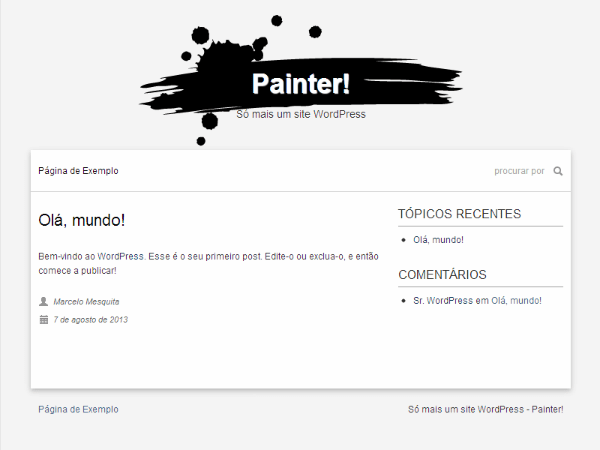 Painter website example screenshot