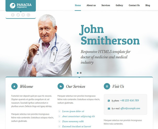 Panacea theme websites examples