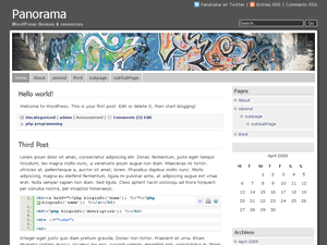 Panorama website example screenshot