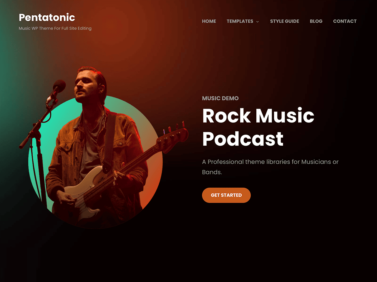 Pentatonic theme websites examples