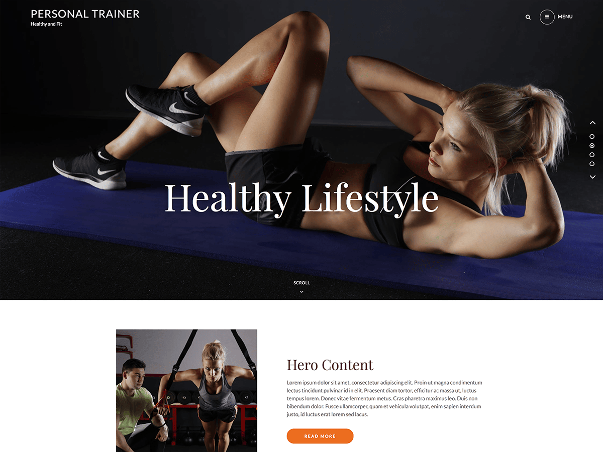 Personal Trainer WordPress theme, websites list used Personal Trainer theme Personal Trainer theme websites examples