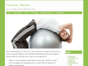 PersonalTrainer website example screenshot