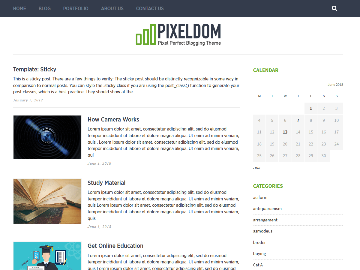 pixeldom-lite theme websites examples