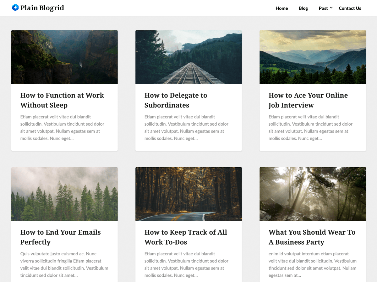 plain-blogrid WordPress theme, websites list used plain-blogrid theme plain-blogrid theme websites examples